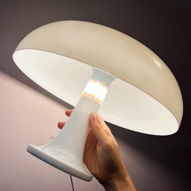 Danish USB Mushroom Table Lamp - Minimalist Decorative Light for Living Room, Bedroom, or Bedside