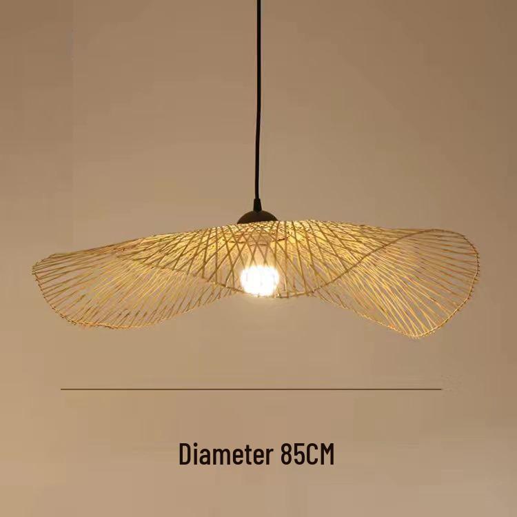 Retro Zen Bamboo Weaving Pendant Lamp for Restaurants & Teahouses
