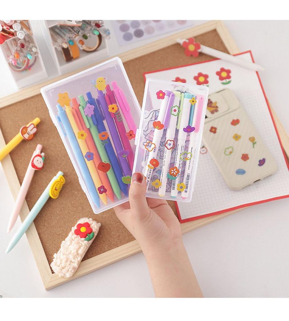 Transparent School  Supplies Office Supplies Desktop Organizer Storage Box Pencil Box Plastic