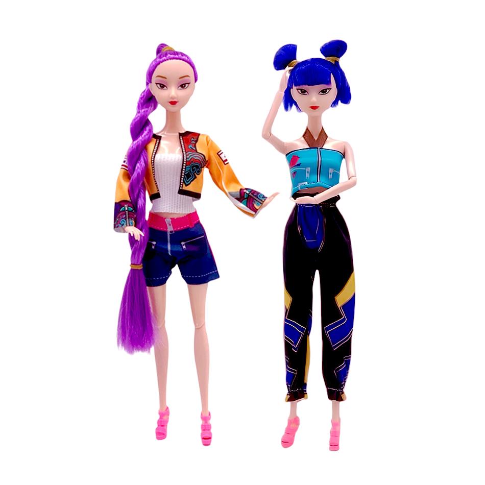 30см K-Pop Мисливці на демонів Аніме Kpop Дівочий гурт Мультяшні Румі Зої Міра Фігурки Вінілові Фігурки Модель Ляльки Дівчаткам Різдвяний Подарунок