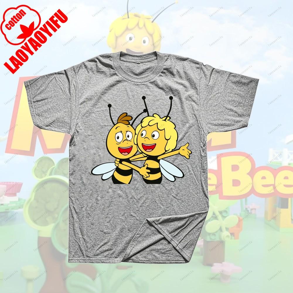 Maya The Bee Movie Cartoon Character T-shirts Cartoons T Shirt Breathable Camisetas Harajuku Creative Cool Trending T Shirt