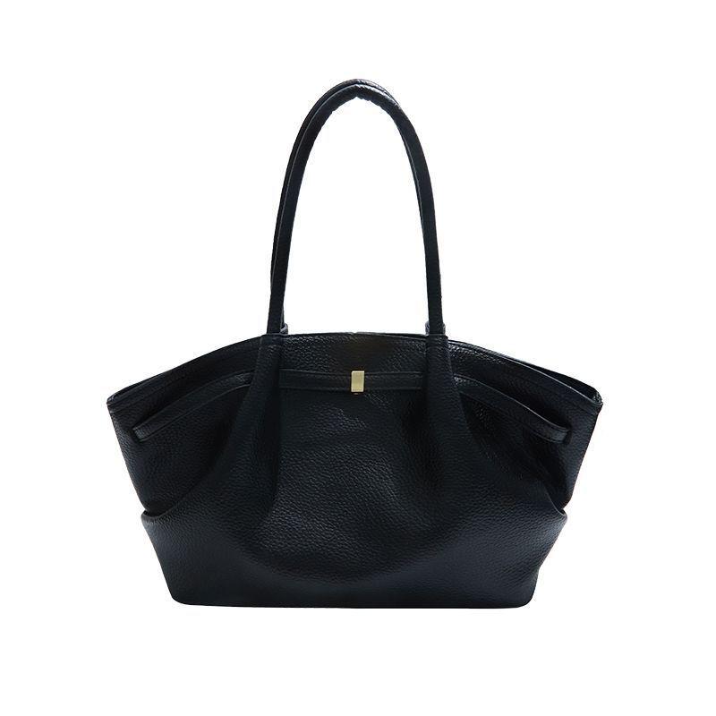 

2025 Женская Модная Сумка-Тоут Большой Вместимости для Поездок на Работу - Сумка-пельмень в ленивом стиле чёрный