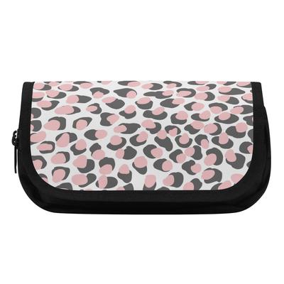 Pen Case Two Compartment 300D Polyester Secure Metal Zipper with Two Storage Layers for Pens Stationery Accessories for Students