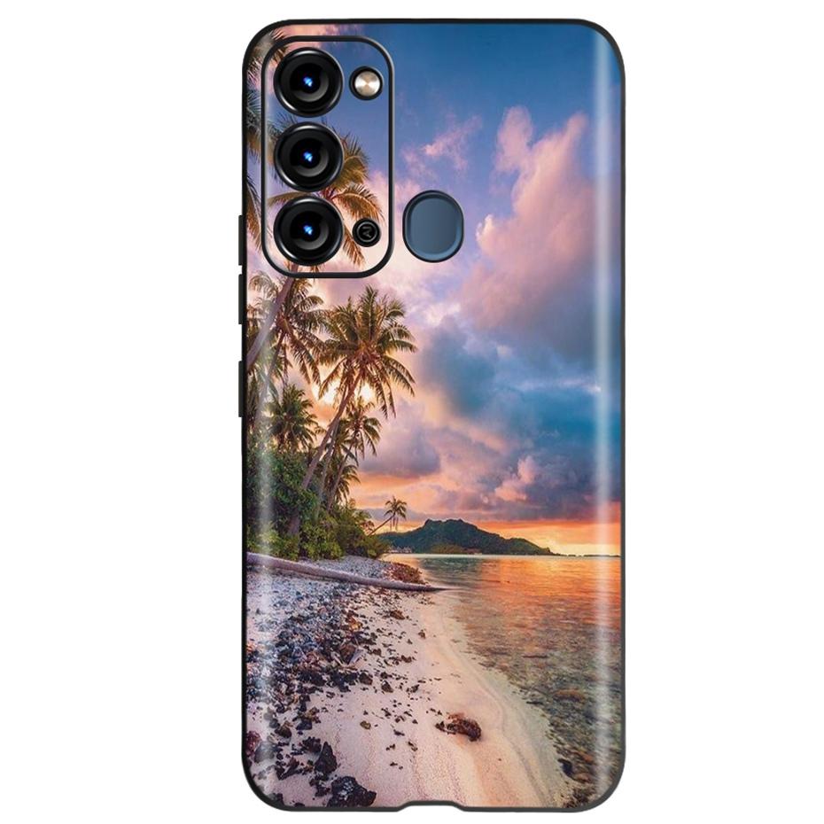 For ITEL Vision 3 Case Fashion Cat Sunflower Phone Cases For Itel S17 S 17 S661W Soft TPU Black Silicone Cover Vision3 Bumper