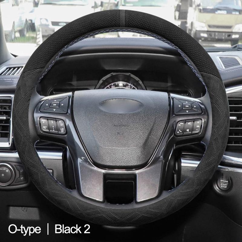 Car Steering Wheel Cover Wrap for Ford Mondeo Focus Escort Fiesta Explorer Taurus Escape O D Type Steering-Wheel