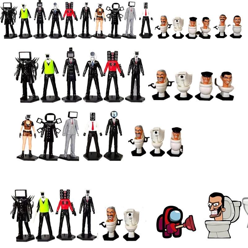 Toilet Skibidi Figurines Pvc Handmade Game Model Home Decorations Boy Gifts