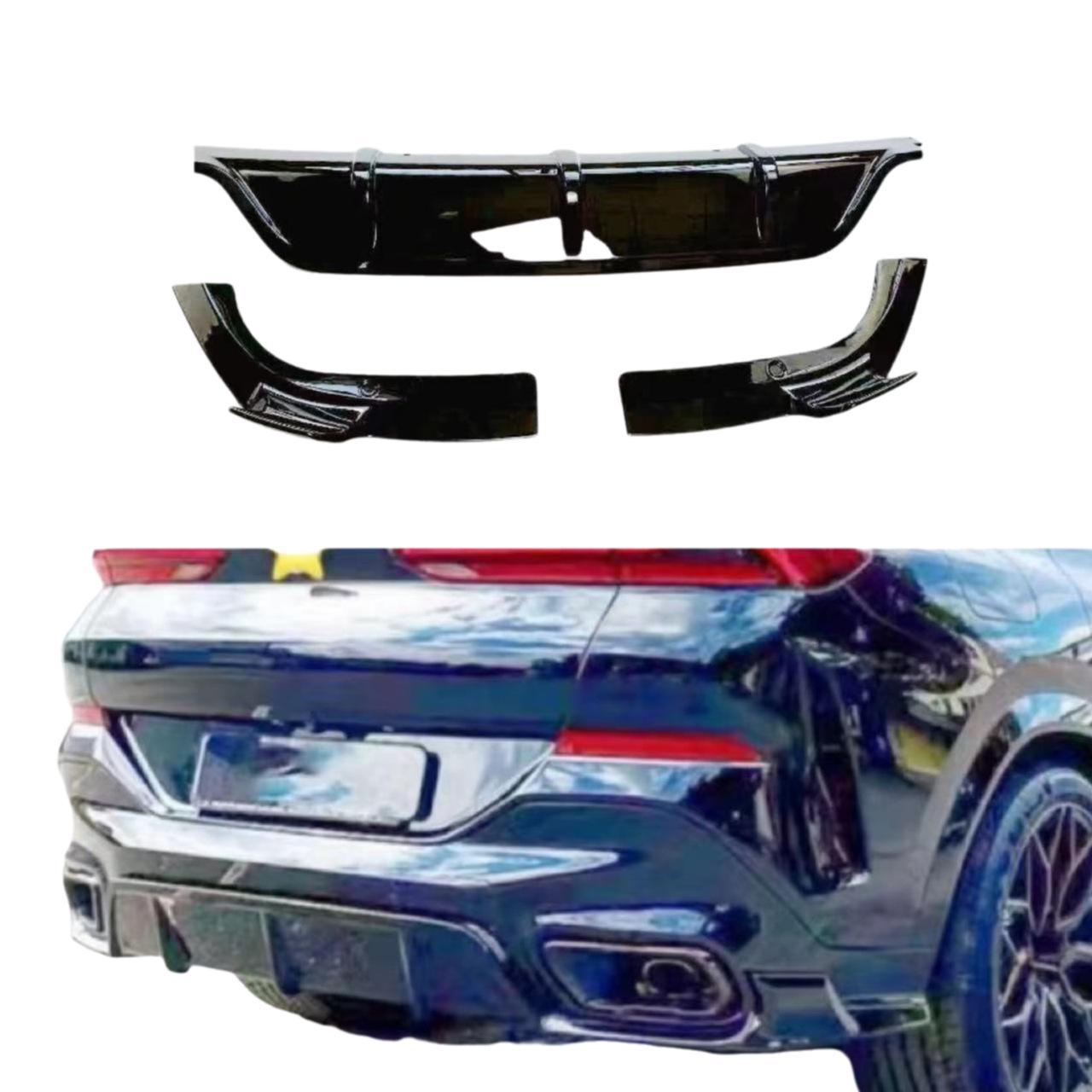 

BMW X6 Black Warrior Rear Lip Spoiler for 2019+ G06 Tail - Rear Bumper Corner Sticker Unpainted