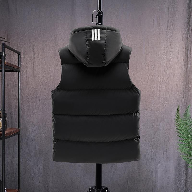 Autumn and Winter Men's Vest Down Cotton Clothes Korean Version Trend Vest Thickened Vest Jacket