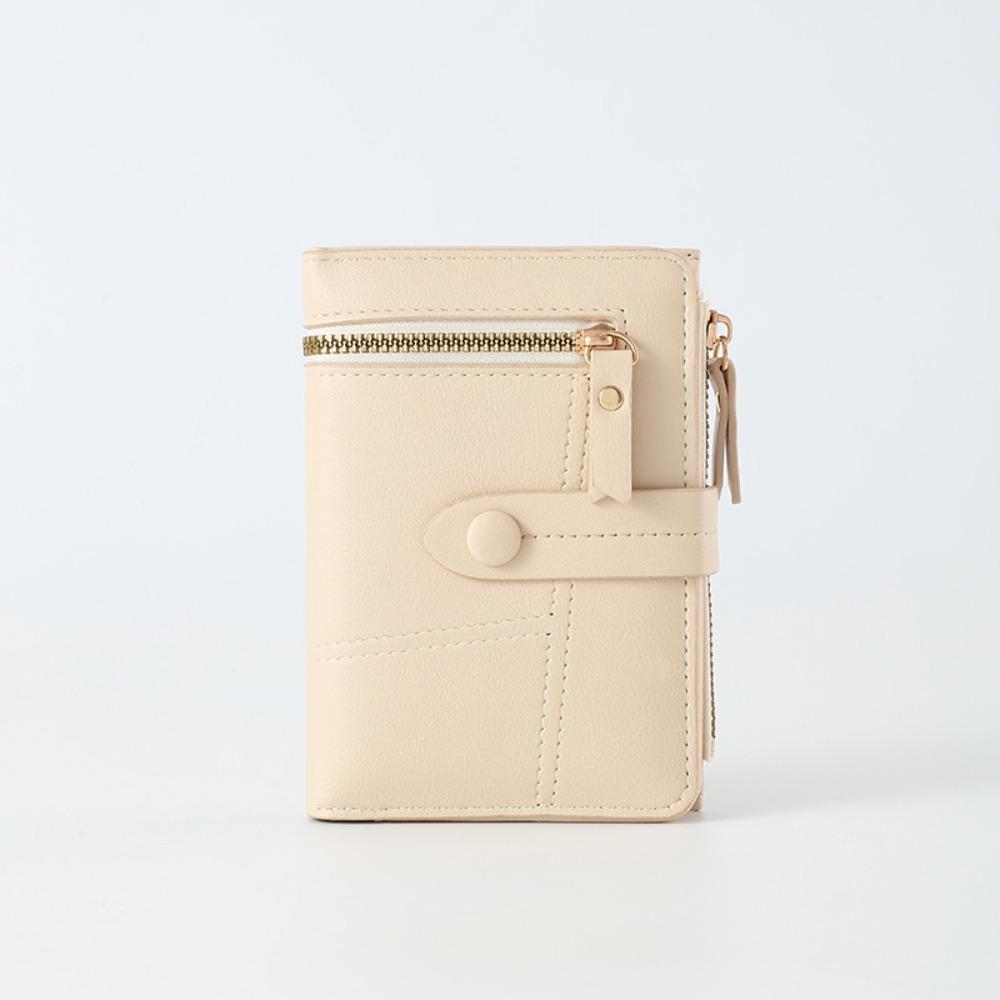 

Корейский стиль ПУ кожаный кошелек на молнии женский маленький кошелек элегантный короткий складной кошелек женский белый