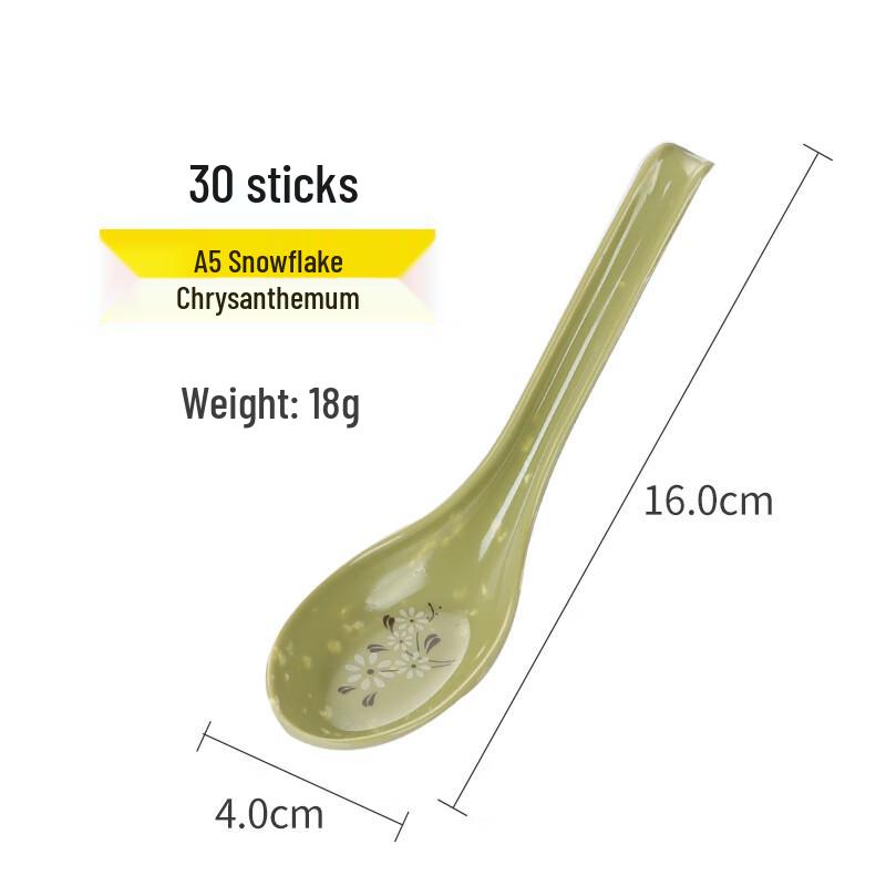 MOLUONA Colorful Melamine Soup Spoons (30-Pack)