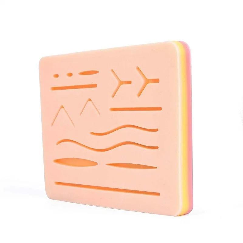 Reusable Silicone Skin Pad Suture Training Kit Surgical Wound Practice Traumatic Simulation Traumatic Suture Practice Skin Use розы красного