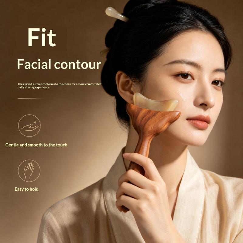 Sandalwood Facial Massage Tools Scraping Board Acupoint Neck Face Massager Facial Lifting Wrinkle Remover Beauty Skin Care Tools
