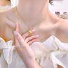 Tassel Longevity Lock Titanium Steel Necklace for Women Unique Design Elegant Collarbone Chain Versatile Premium Accessory