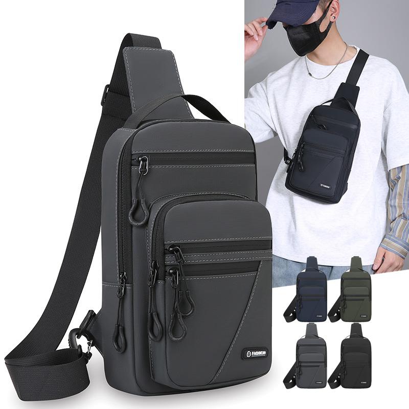 High Quality Men's Crossbody Bag,Nyl Multifunctial Sling Chest Bag, Lightweight Shoulder Backpack for Daily UseOutdoorHiking