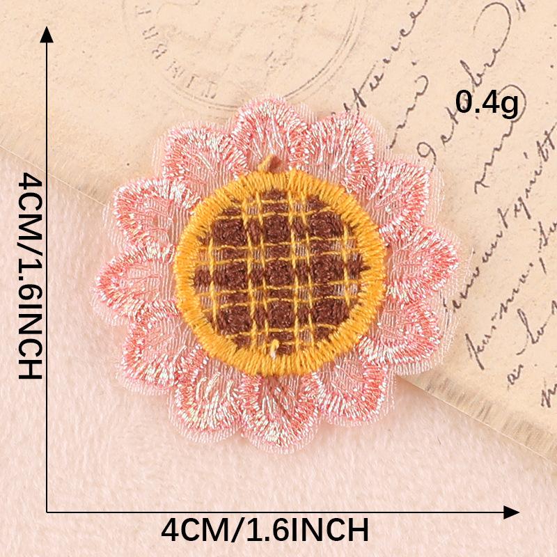Computer Embroidery Label Can Be Sunflower Flower Cloth Label Clothing Accessories Hand Account Diy Accessories Accessories Embroidery Cloth Sticker