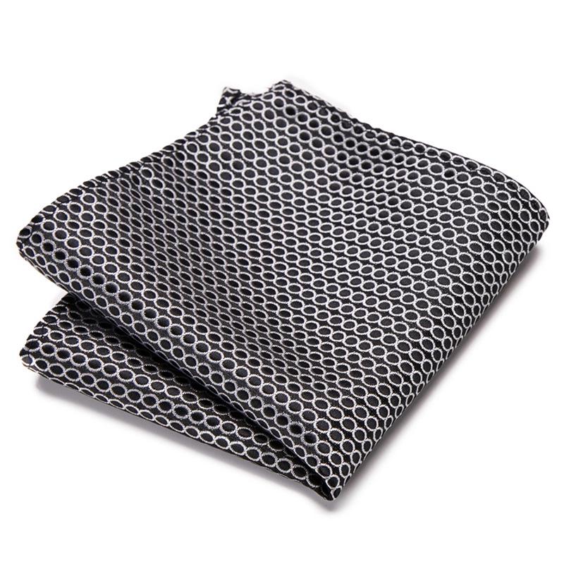 Men's Striped Jacquard Pocket Square for Weddings and Business Suits