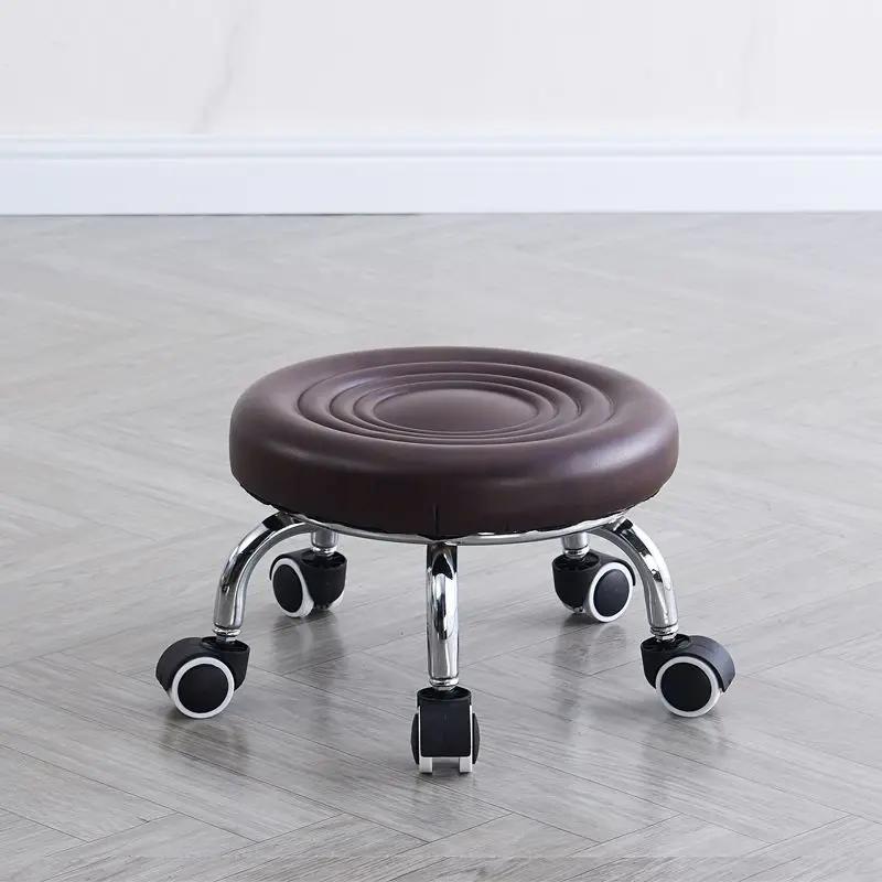 Stool with Pulleys for Car Washing, Movable Seatin, Housework, Mobile Farming Chair Wheel Chair