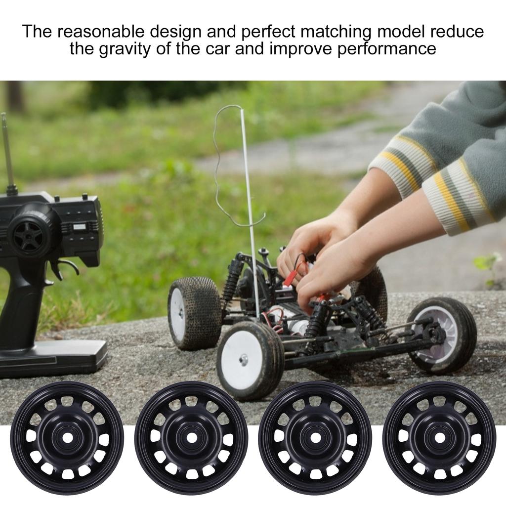 4Pcs 1/10 RC Bdlock Wheel Hubs 12 Holes Metal Wheel Hub Replacement for  / 