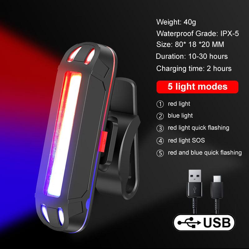 Mini Led Bicycle Tail Light Waterproof Rear Lamp Energy Saving Bright Light 120° Adjustable Cycling Safety Light