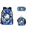 Biscuit Game Student Backpack Three Piece Set Shadow Milk Cookie Peripheral Children's Backpack Meal Bag Pencil Case Set