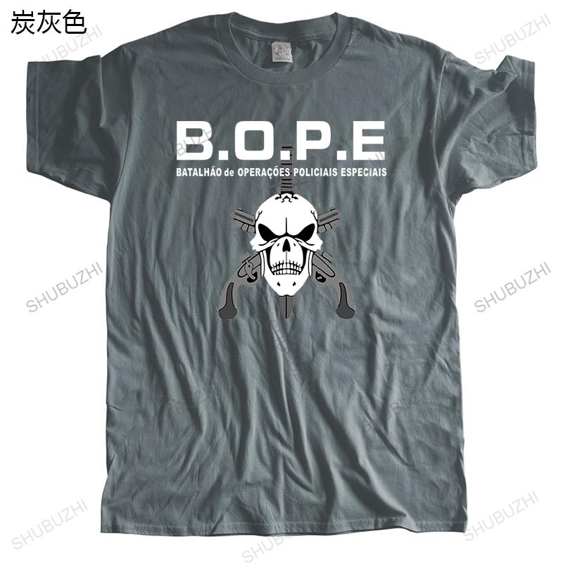 mens sunmmer cotton t-shirt BOPE Tropa De Elite Brazil Special Elite Forces Military T shirt men two sides military Casual tee