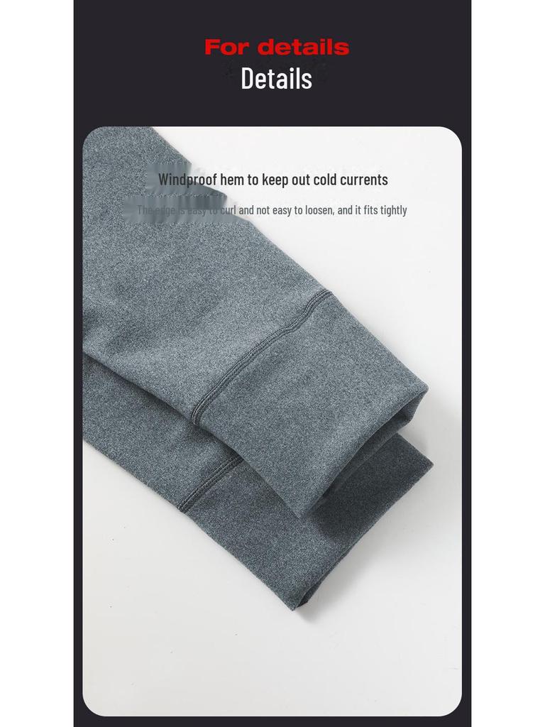 Men's High-Waist Plus Velvet Warm Trousers - Autumn/Winter Bottoming Tights