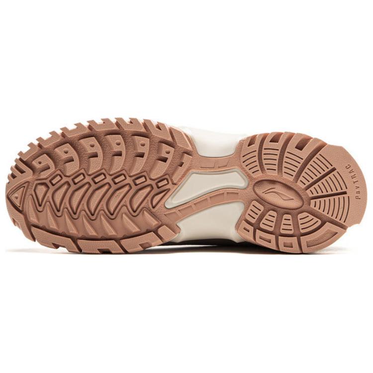 Li-Ning Minimalist Retro Non-Slip Warm High-Top Casual Shoes Women Sneakers Beige AGLU092-2