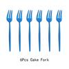 6Pcs/Set Gold Fork Set Tea Cake Snack Fork Dinnerware Cutlery Mirror Polished Stainless Steel Tableware Dessert Fruit Fork Silverware Set
