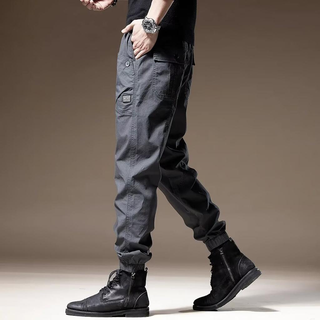 Overalls Men's Autumn New Korean Version of Trendy Brand Loose Casual Pants Youth Fashion Labeling Ruffian Handsome Leggings