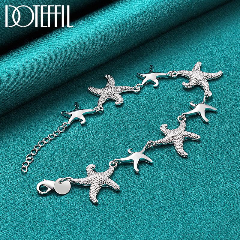 Charmantes Seestern-Armband, Geburtstagsgeschenk, Silber, Modeschmuck