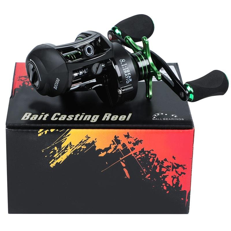 SOUGAYILANG Baitcasting-Angelrolle, 12 + 1 geschirmte Lager, 17 Pfund Drag Angelrollen