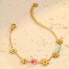 GEMCHIC Women's Colorful Flower Beaded Bracelet Fashion Simple Luxury Jewelry