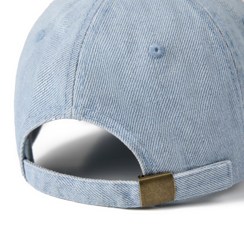 Light Board Denim Baseball Cap Men's and Women's Retro Washed Cap Spring and Summer Solid Color Versatile Sun Hat Shows Small Face