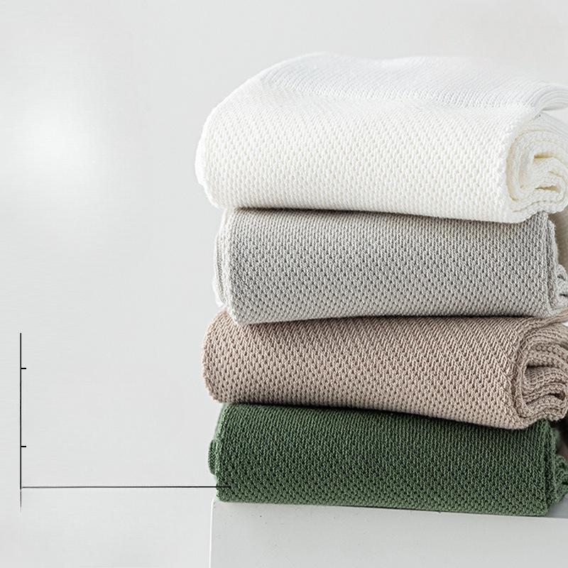 Antibacterial and Deodorizing Socks, Men's Mid-calf Socks, Summer Pure Cotton Breathable and Sweat-absorbing Men's Long Calf Socks