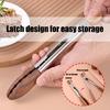 High Quality Wooden Salad Tongs with Stainless Steel Handle Kitchen Utensils Tongs for Easily Food Gripping
