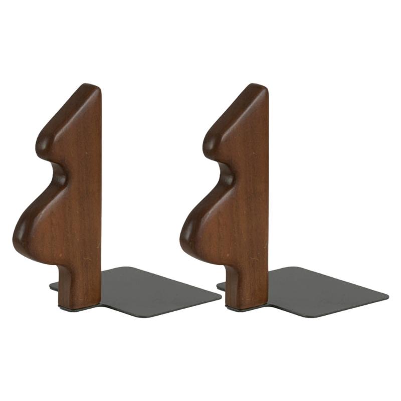 

Adjustable Wooden Bookends Christmas Tree Designs Movable Desktop Organizers For Home Office 1