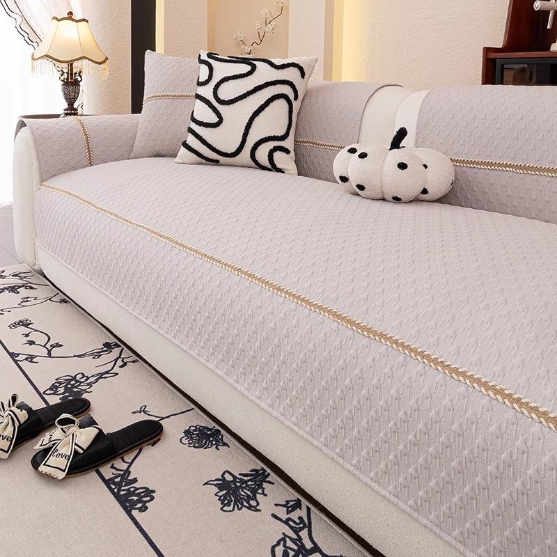 Summer Cool Ice Silk Sofa Cushion Full Cover Summer Sofa Cover 2025 New Non-slip Cushion Living Room Cover Cloth Towel