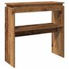 VidaXL Table console vieux bois 80 x 30 x 80 cm bois d'ingénierie, bout de canapé, table de couloir, support de couloir, 856624