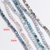 100pcs Crystal Stone Beads Rondelle Austria Faceted Loose Spacer Round Beads for Jewelry Making DIY Necklace Bracelet Wholesale