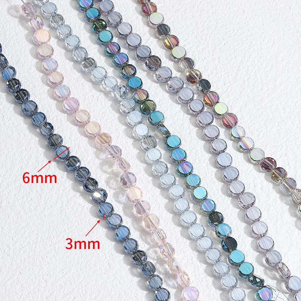 100pcs Crystal Stone Beads Rondelle Austria Faceted Loose Spacer Round Beads for Jewelry Making DIY Necklace Bracelet Wholesale