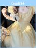 French Romantic Sweet Floral Dress With Knit Fabric And Sleeveless Design For Summer Fashion