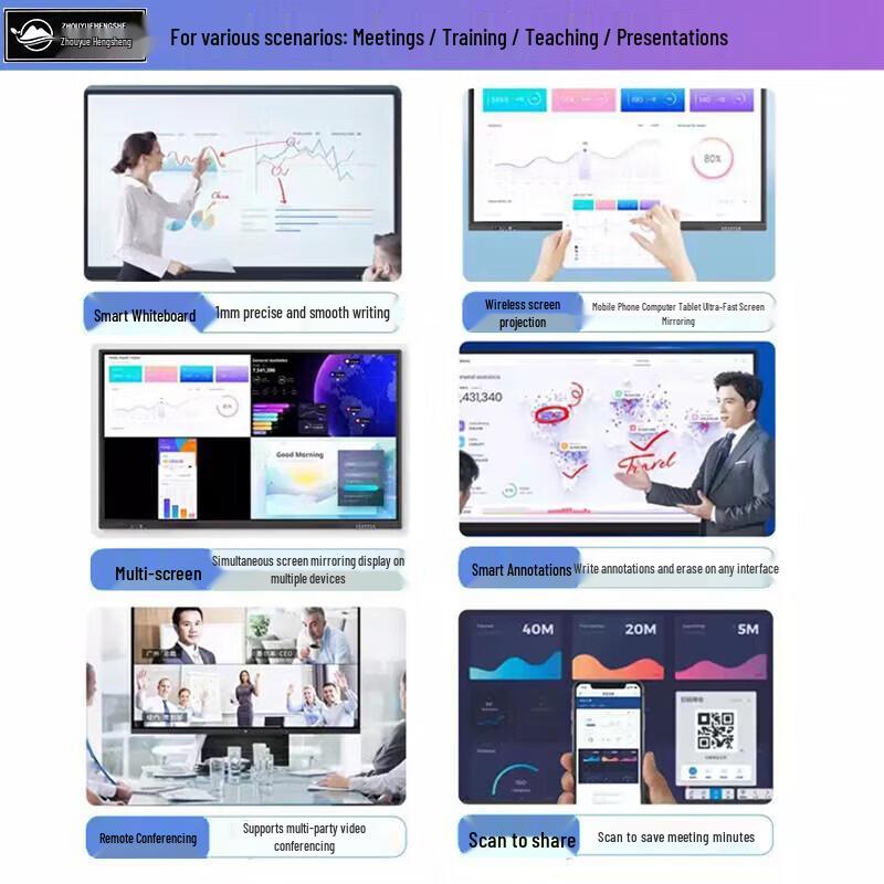 ZHOUYUEHENGSHENG 75-inch Interactive Smart Whiteboard (CN version)