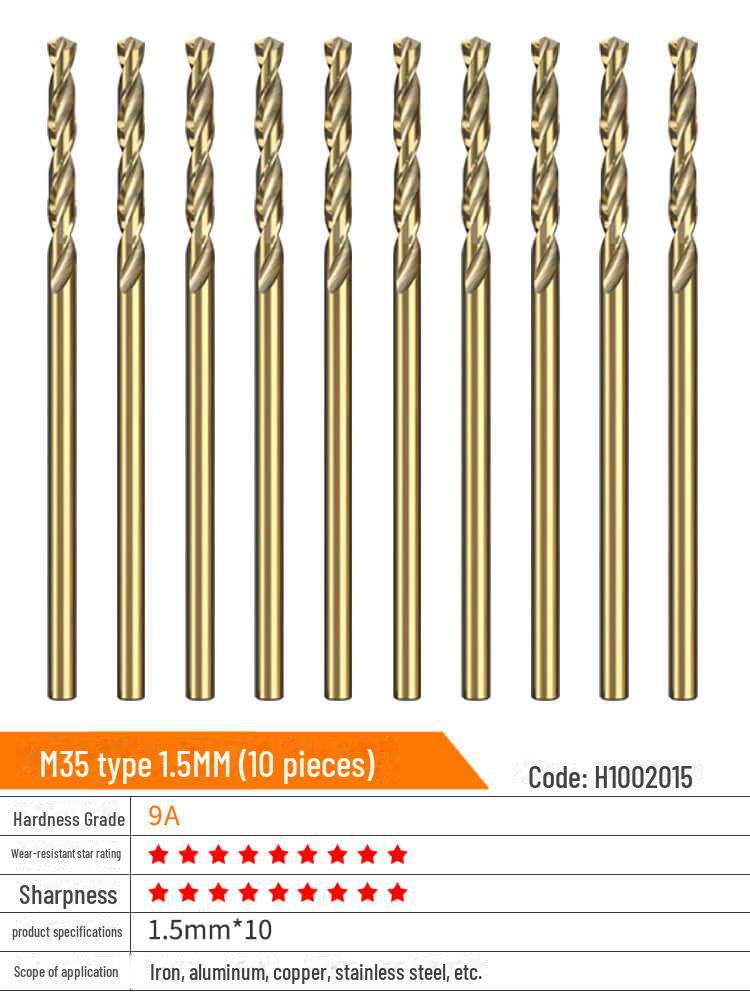 Huhao Cobalt Alloy Twist Drill Bit Set for Electric Hammer and Stainless Steel.