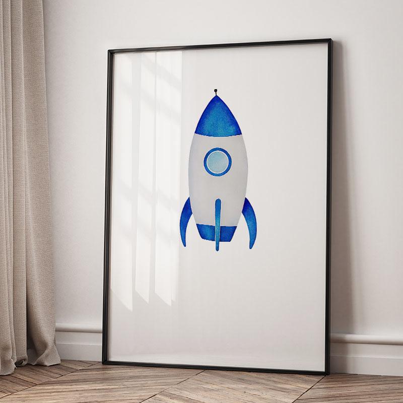 Classic Simplicity Cartoon Cars Art Posters Airplane Canvas Painting Children's Room Wall Art Pictures Home Aesthetic Decor