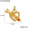CARLIDANA Valentine's Day Gift Jewelry Shining Zircon Heart Love Charms 18K Gold Plated Titanium Steel Pendant For DIY Jewelry