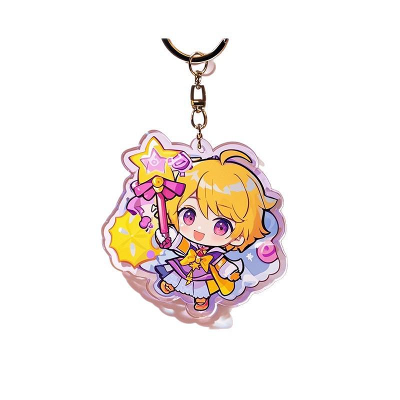 Custom Acrylic Cartoon Anime Keychain: Student Decorative Pendant & Small Gift