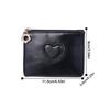 Women Lightweight Puleather Card Holder Cute Heart Shaped Small Wallet Multi-Card Anti-Magnetic Card Holder Travel Cash Coin Bag