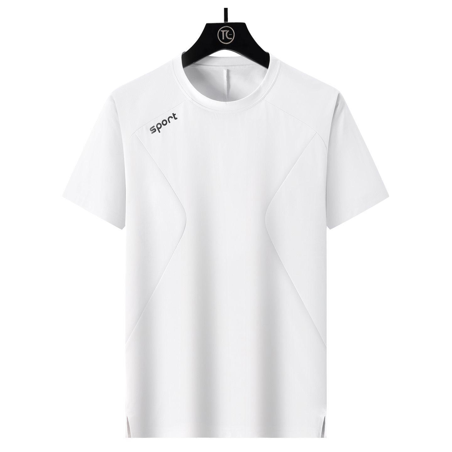 

Men s Ice Silk Quick Dry Sports T-Shirt - Cooling Short Sleeve 7XL белый