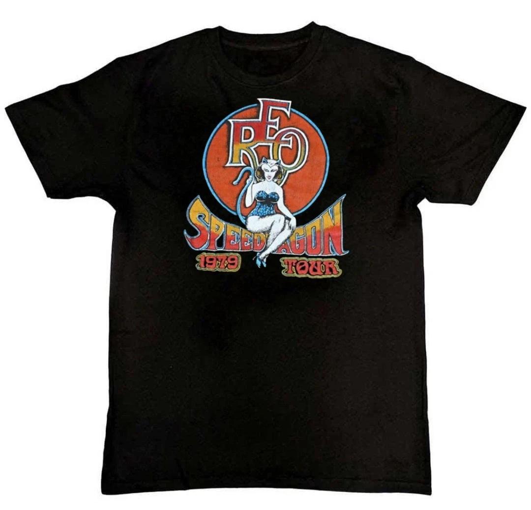 

Rare! REO Speedwagon band Graphic Print Mens Unisex 100% Cotton T-shirt Mens Tees Top S