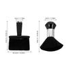 Barber Brush with Soft Bristles for Efficient Hair Removal and Deep Cleaning 2Pcs Black ABS